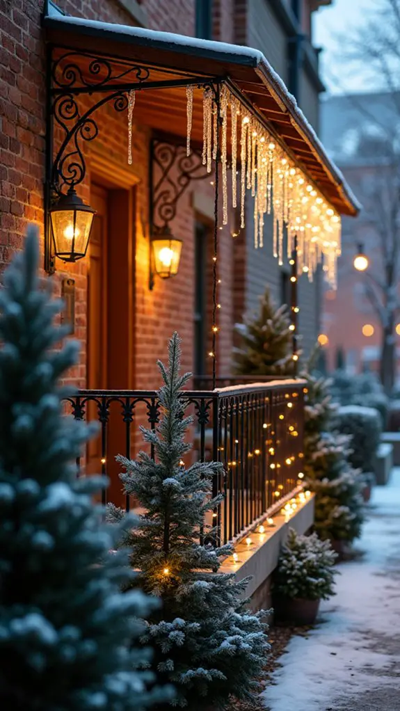 winter wonderland balcony lights
