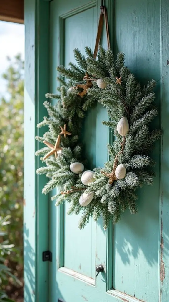 winter wreath coastal elegance