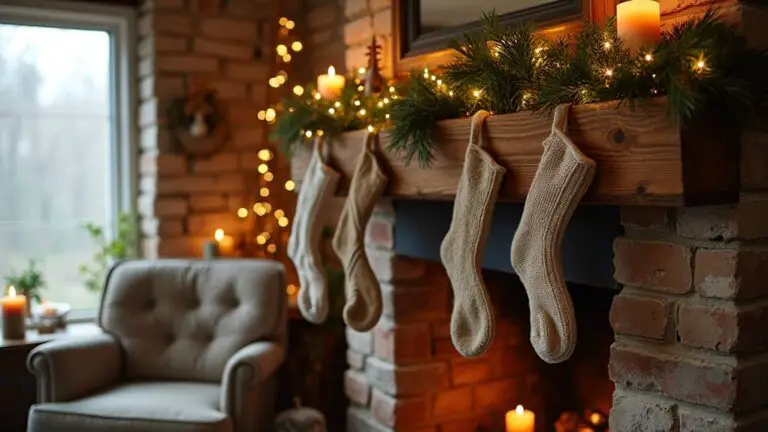 23 Wooden Beam Christmas Mantle Ideas That Add Natural Character wooden beam mantle decorations