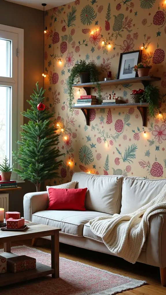 wrapping paper wall art