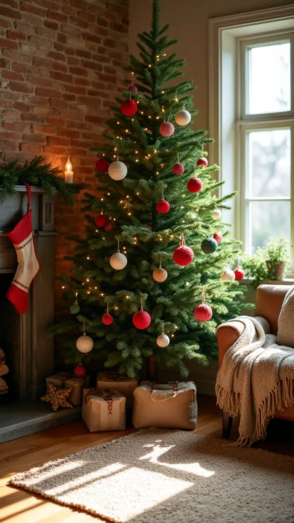 yarn wrapped ball ornaments