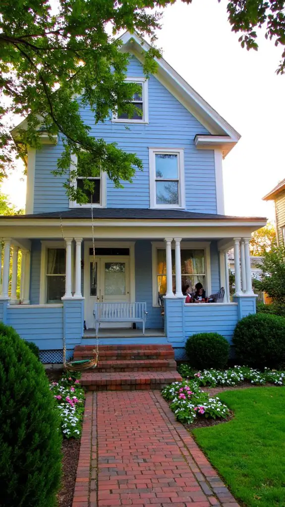 accent with colonial blue