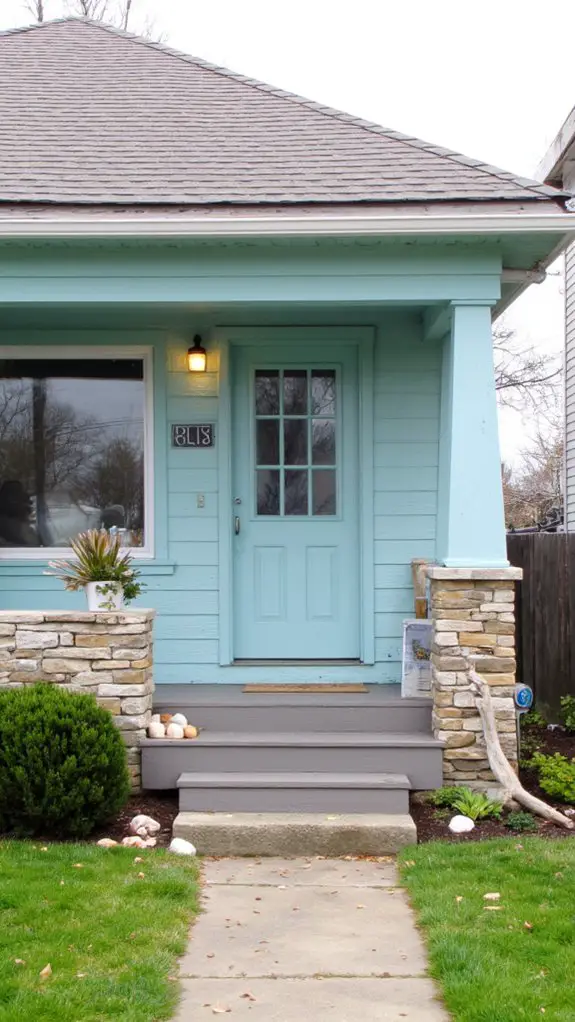 aqua blue coastal retreat