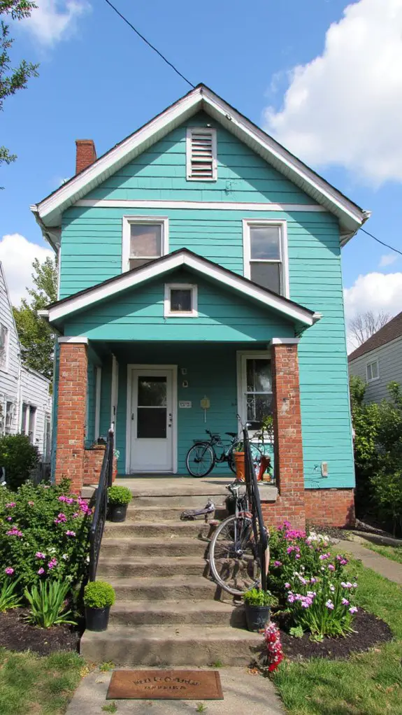 aqua color revitalizes exteriors