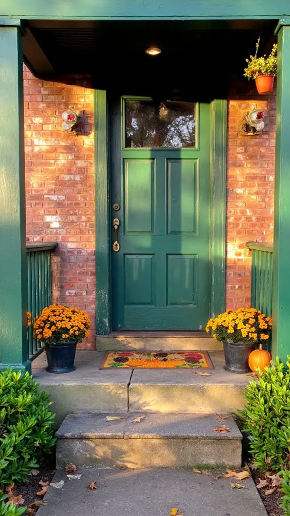 artistic autumn themed door mats