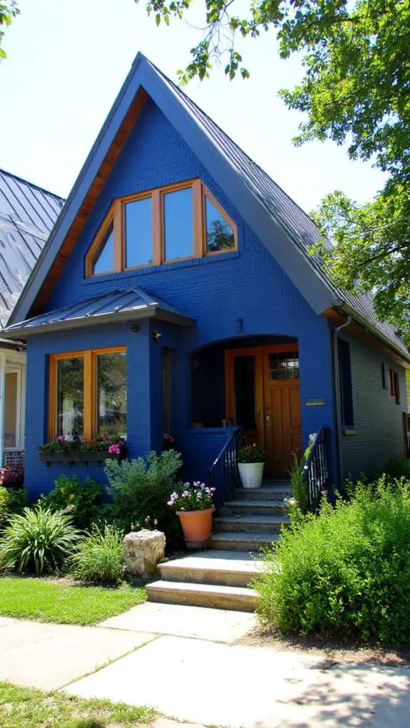 artistic blue villa elegance