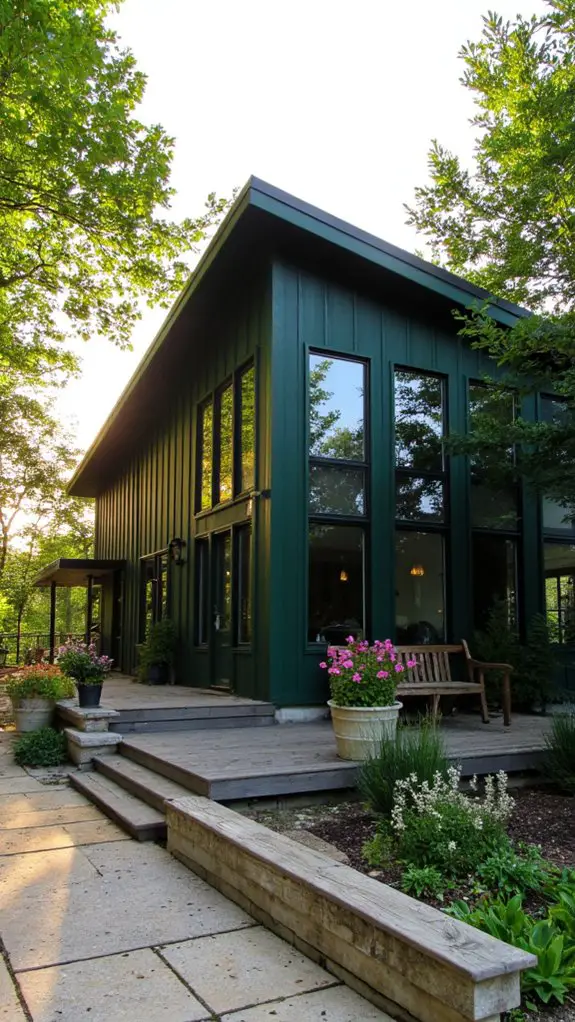 artistic expression with dark green