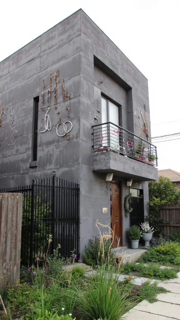 artistic gray villa aesthetics