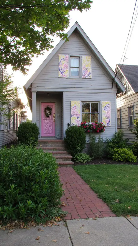 artistic patterned shutters enhance