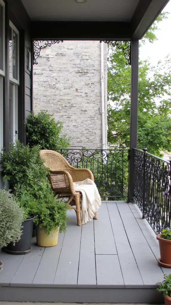 artistic railings enhance porches