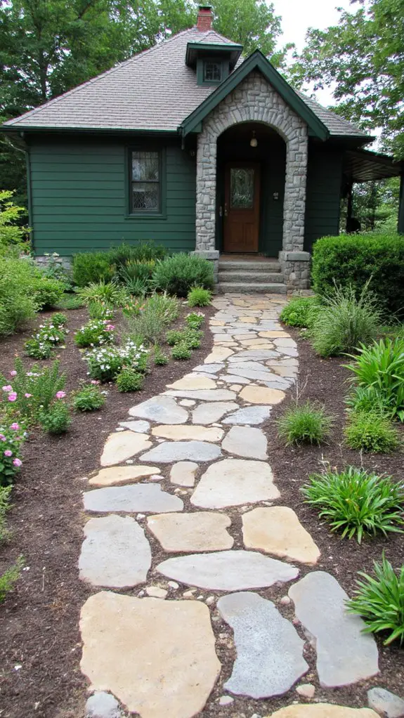 artistic stone pathway aesthetics