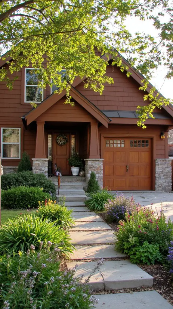auburn brown wood grain