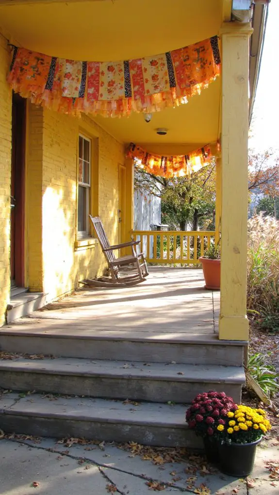 autumn themed fabric decorations