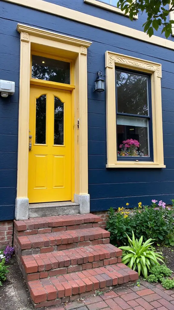 beige trim cheerful door