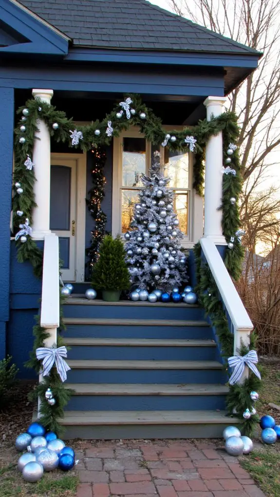 blue silver holiday elegance