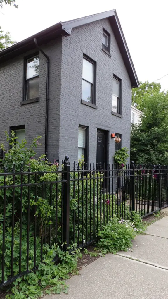 bold black border fence