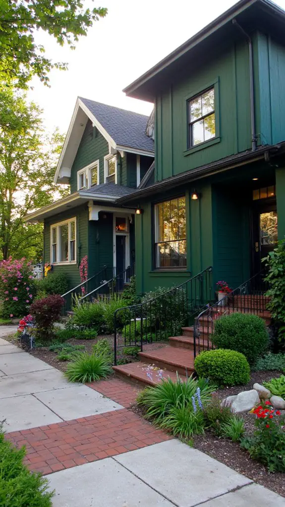 bold black moss green