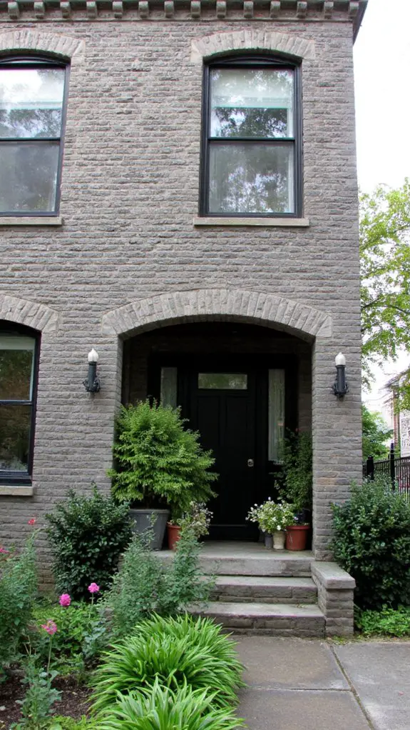 bold black window frames