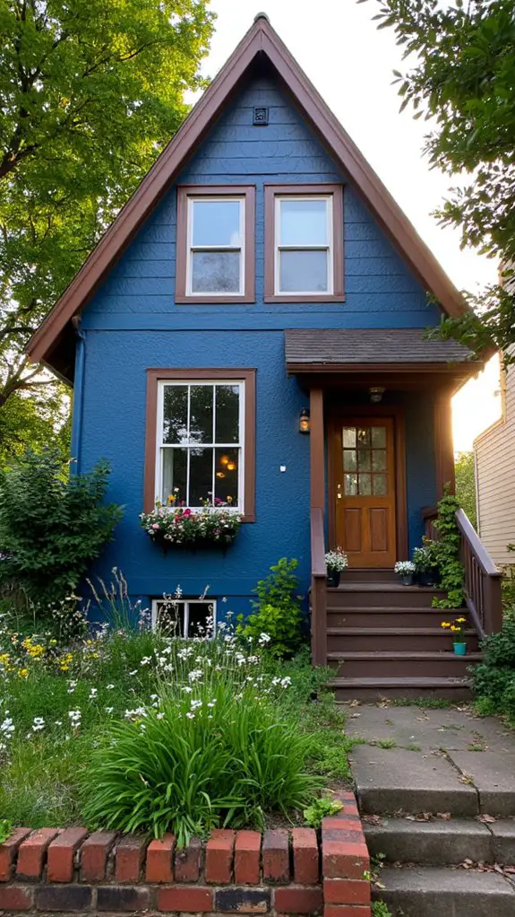 bold blue chocolate brown