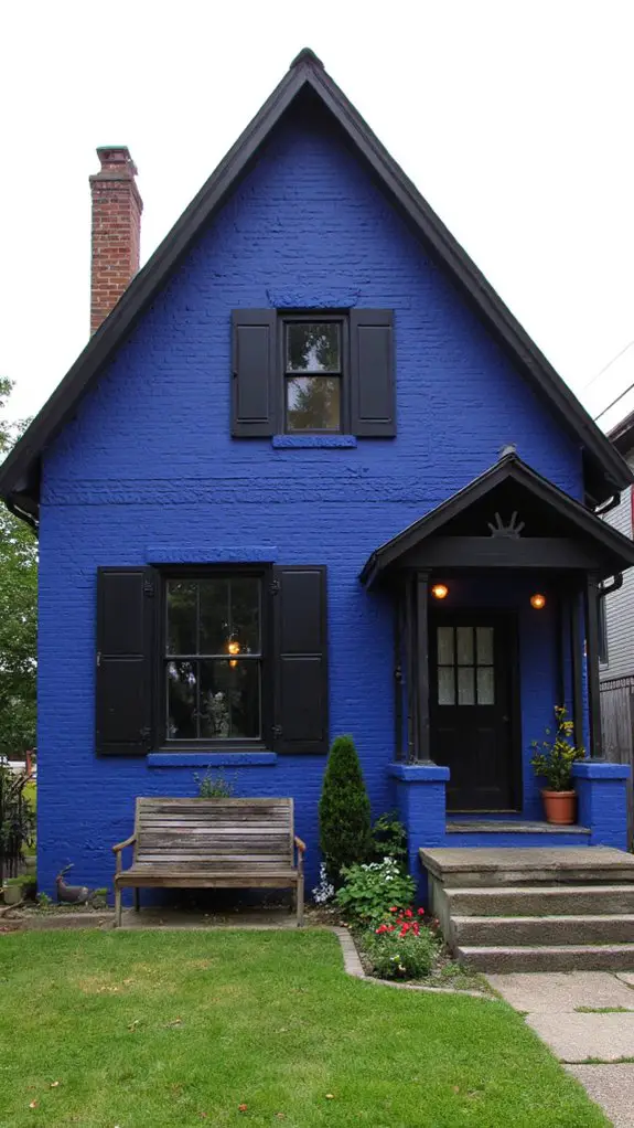 bold blue industrial elegance