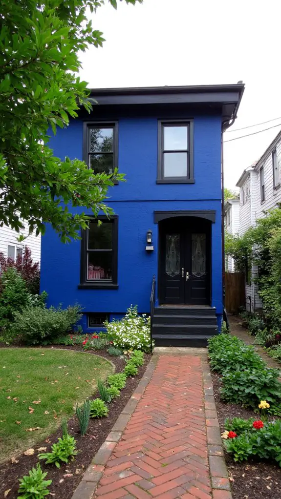 bold blue sleek black