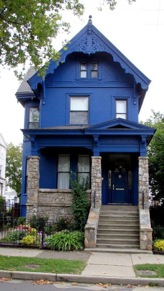bold blue victorian charm