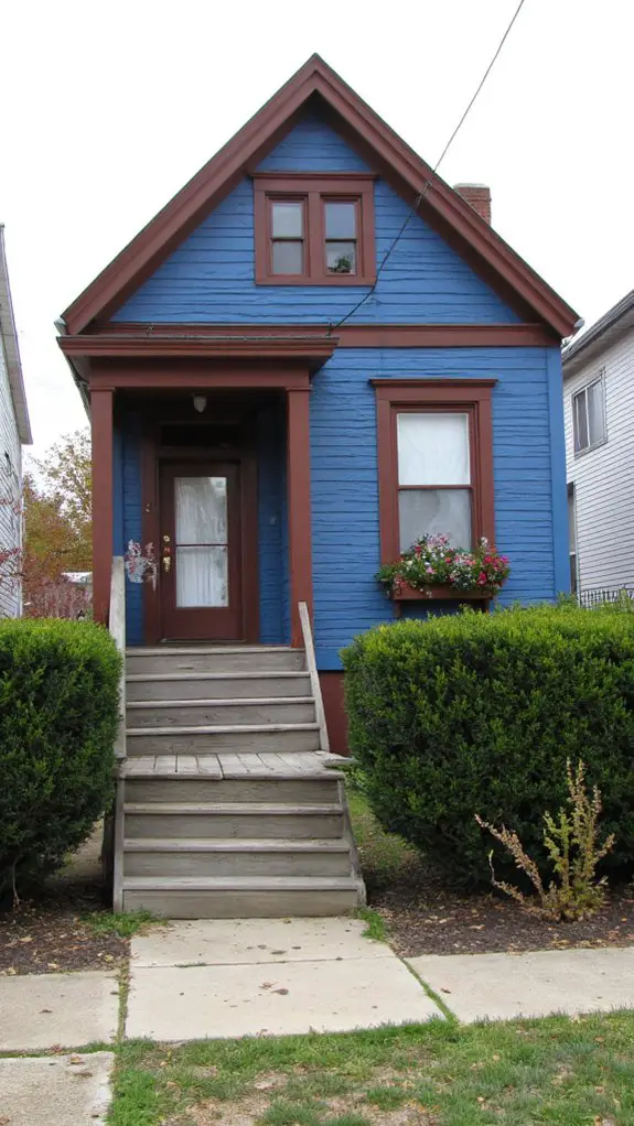 bold blue warm chestnut