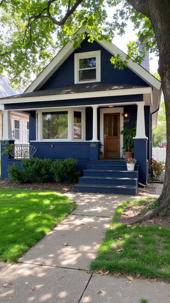 bold blue with bright trim