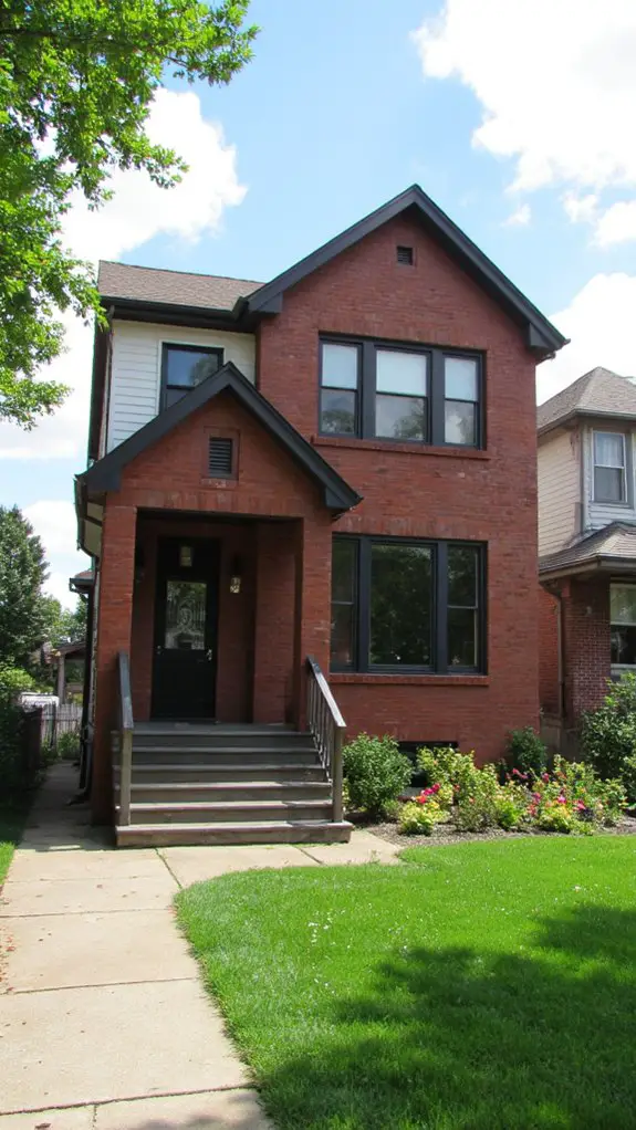 bold brick and siding
