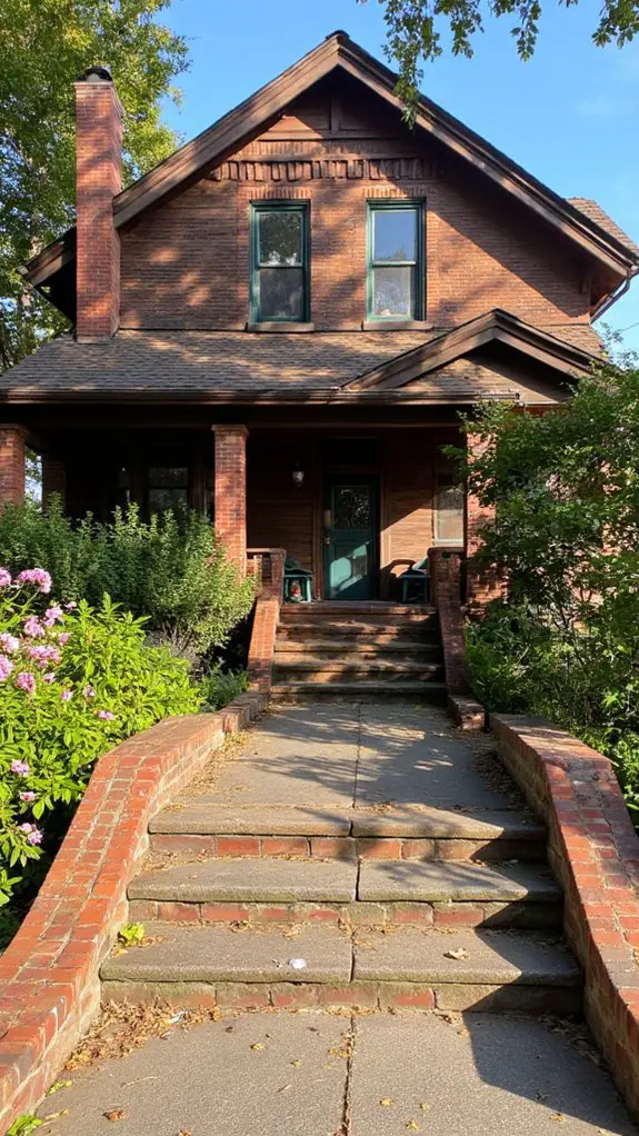 bold brown and red brick