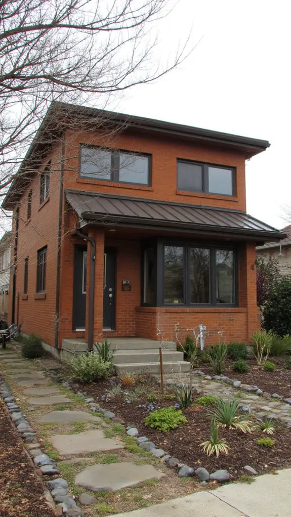 bold brown industrial home