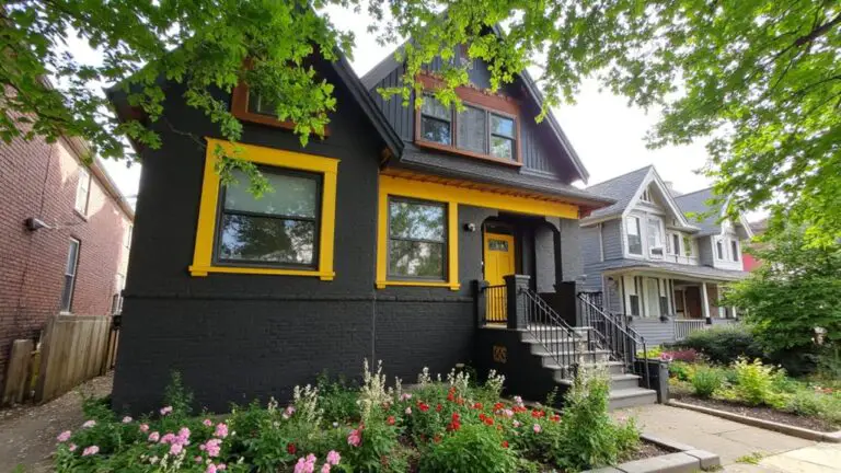 bold charcoal yellow exteriors