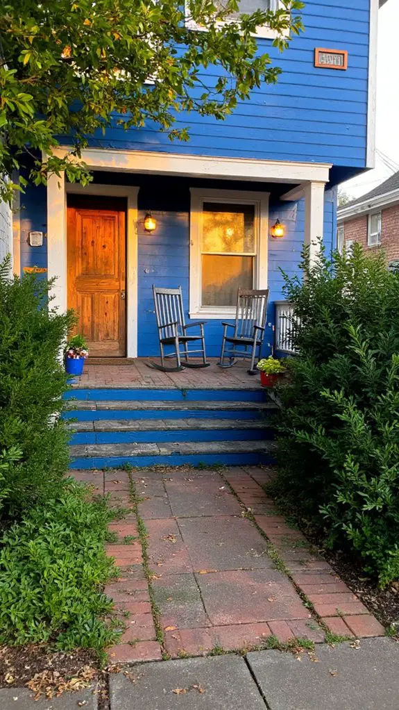 bold cobalt blue exterior