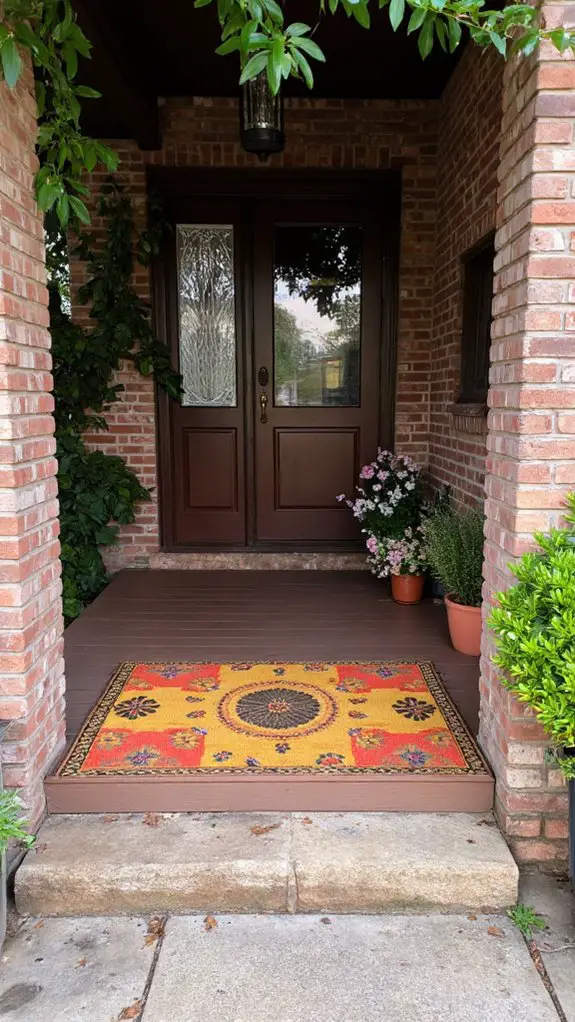bold colorful welcome mats