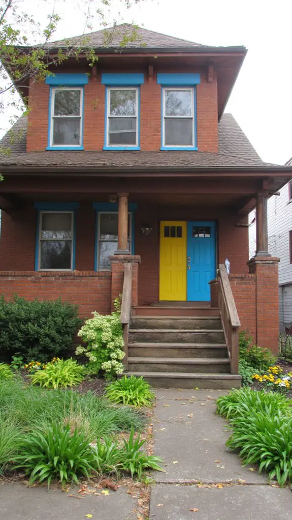 bold colors enhance brown