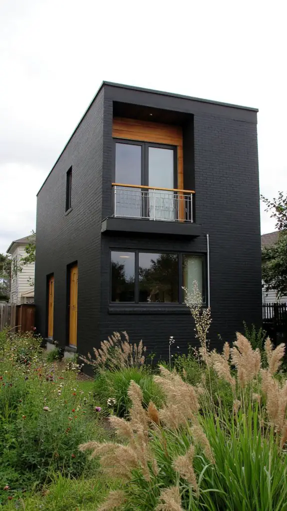 bold dark green architecture