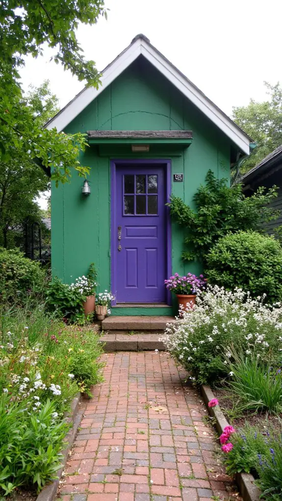bold door vibrant nature