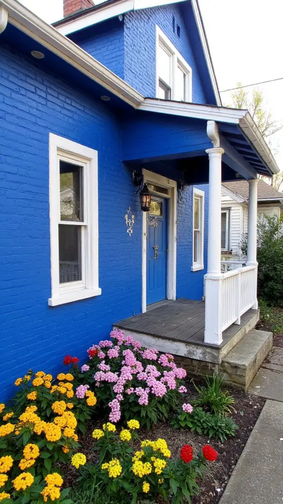 bold electric blue exterior