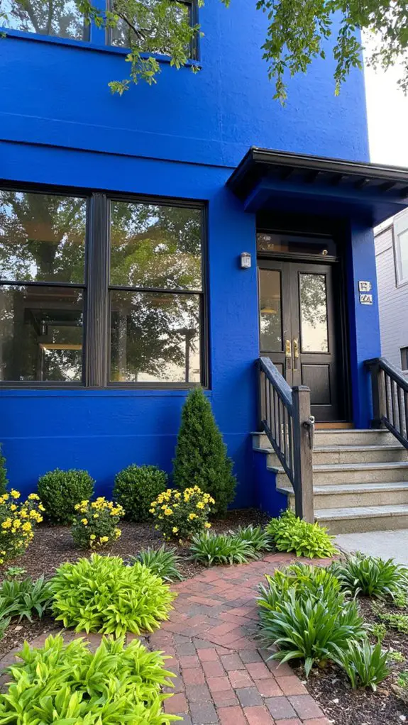 bold electric blue exterior