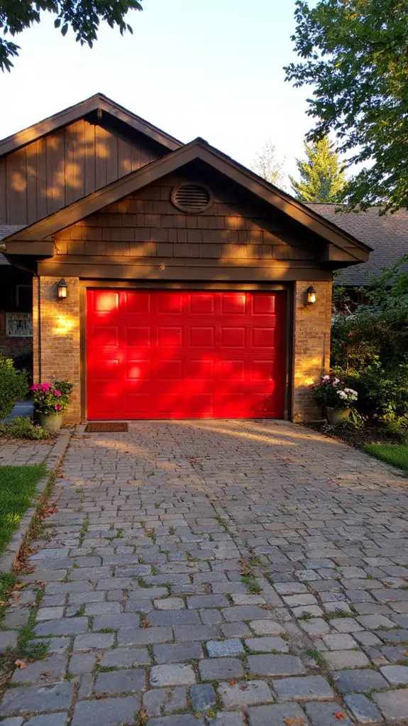 bold garage door design