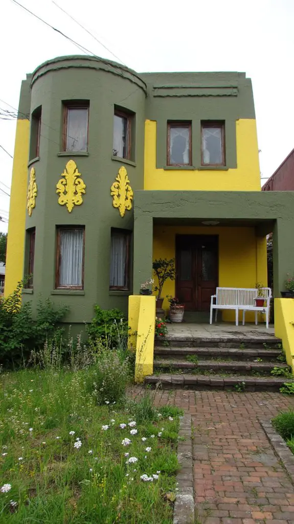 bold geometric color combination