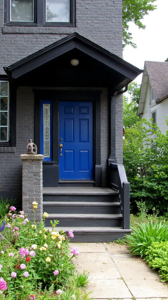 bold gray and navy accents