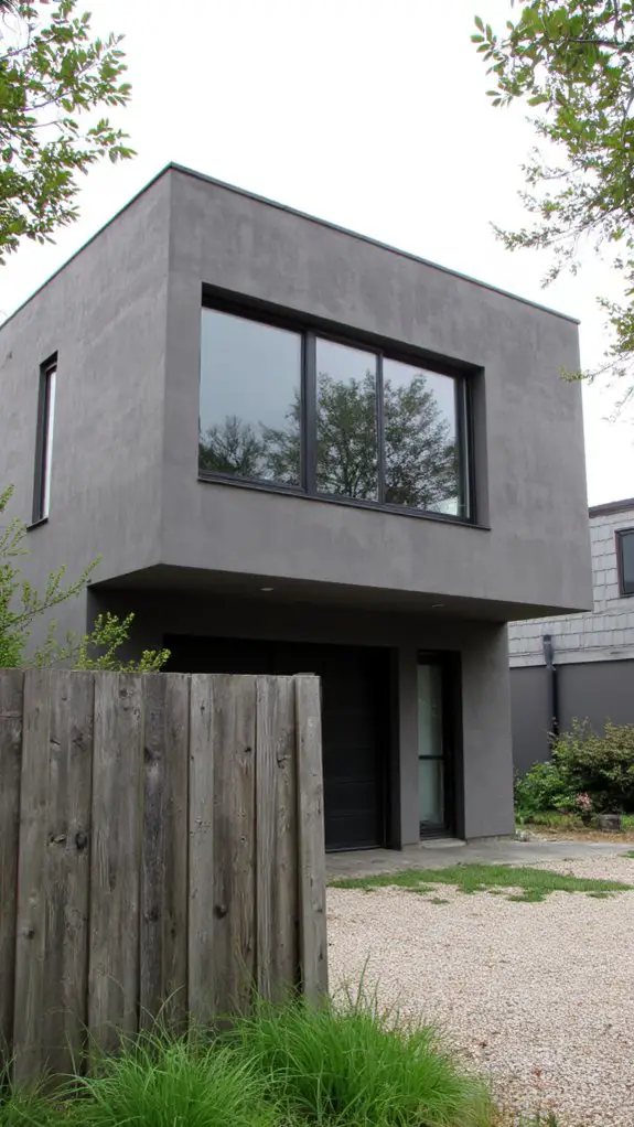 bold gray stucco charm