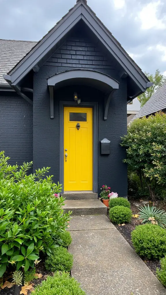 bold gray with yellow