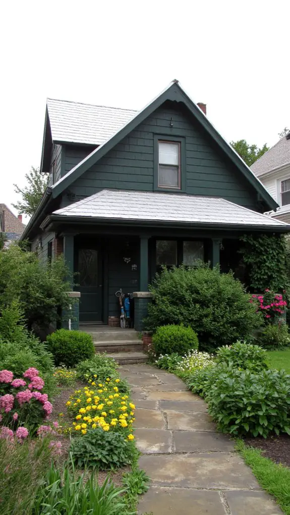 bold green gray roof
