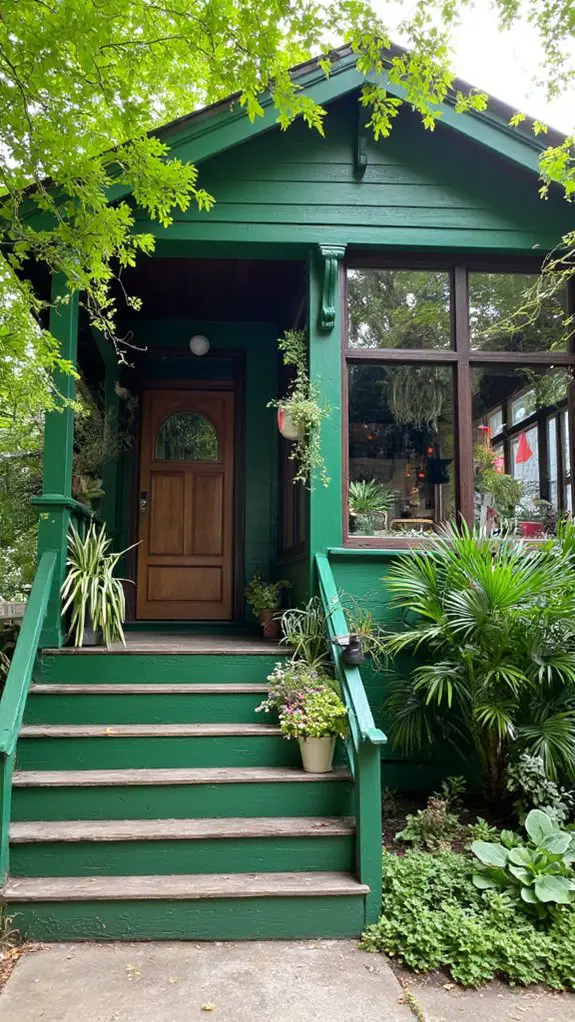 bold green statement windows