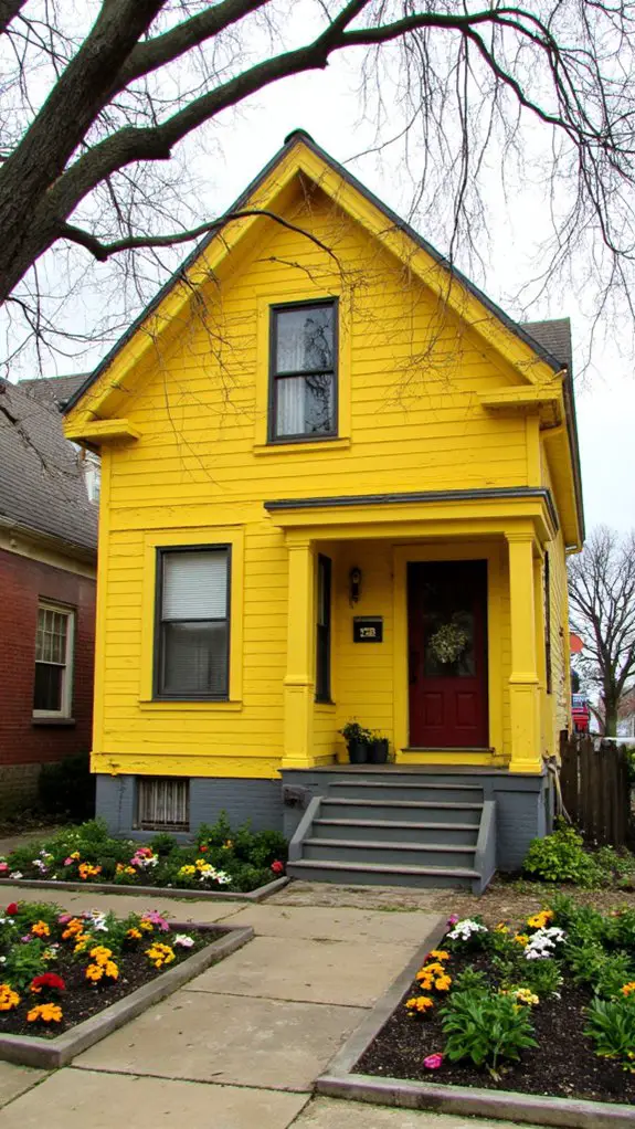 bold lemon yellow exterior
