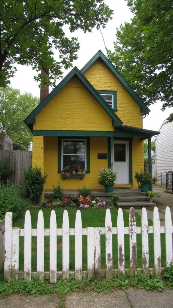 bold mustard vibrant green