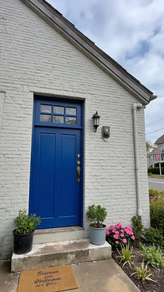 bold navy door elegance