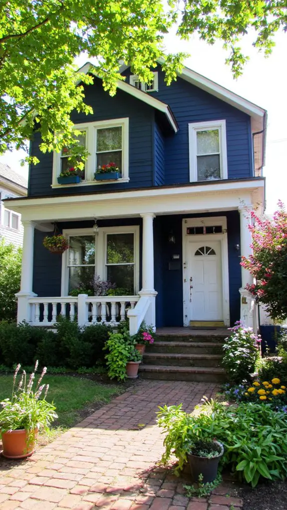bold navy home transformation